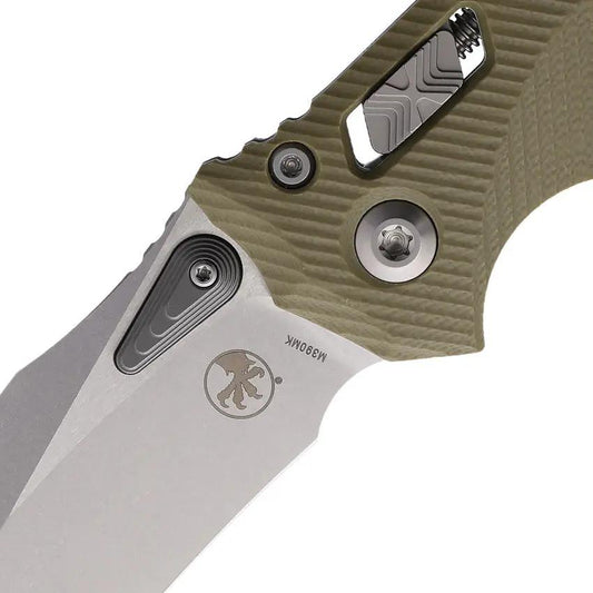 Premium Microtech Amphibian SE Ram Lok Tactical Knife With M390 Blade And OD Green G10 Handle For EDC Enthusiasts by Microtech