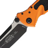 Microtech Socom Elite S E LinerLock Orange Aluminum Handle Two Tone Blade Tactical Knife For EDC Enthusiasts by Microtech