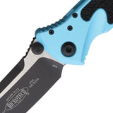 Microtech Socom Elite S E Linerlock Tactical Knife With 4 Inch Blade Turquoise Aluminum Handle For Tactical Fans by Microtech