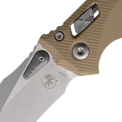 Microtech Amphibian Knife Ram Lok Tan G10 Handle Premium M390 Blade For EDC Enthusiasts by Microtech