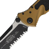 Microtech Socom Elite Linerlock Tan Tactical Knife For EDC Enthusiasts Partially Serrated by Microtech