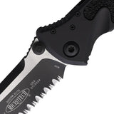 Microtech Socom Elite S E Linerlock PS 160 2T Tactical Knife With Two Tone Finish Partially Serrated Blade by Microtech