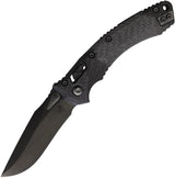 Microtech Amphibian Ram-Lok Carbon Fiber Knife for EDC Enthusiasts, 4 In DLC M390 Blade, Fluted Handle by Microtech