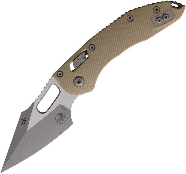 Microtech Stitch SE Ram Lok AP Tan Premium Folding Knife M390 Blade For EDC Enthusiasts G10 Handle Pocket Clip Lanyard by Microtech