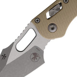 Microtech Stitch SE Ram Lok AP Tan Premium Folding Knife M390 Blade For EDC Enthusiasts G10 Handle Pocket Clip Lanyard by Microtech