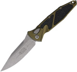 Microtech Auto Socom Elite Buttonlock Automatic Opening Tactical Knife 4 Inch Blade Apocalyptic Finish OD Green Handle