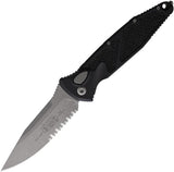 Microtech Socom Elite Automatic Buttonlock Knife For Tactical Pros With Apocalyptic Finish Partially Serrated Blade