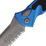 Microtech Socom Elite Auto Buttonlock Knife With 4 Inch Blade Apocalyptic Finish Blue Aluminum Handle EDC by Microtech
