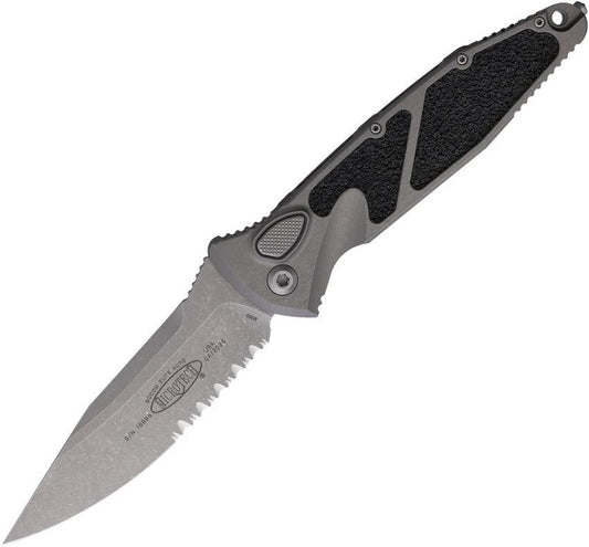 Microtech Auto Socom Elite Buttonlock EDC Knife With Automatic Opening 4 Inch Blade And Apocalyptic Finish