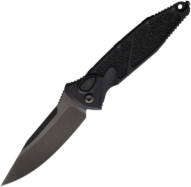 Microtech Socom Elite Buttonlock Automatic Knife for EDC Enthusiasts with DLC Black Handle and Glass Breaker by Microtech