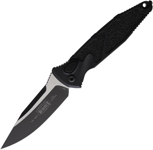 Microtech Auto Socom Elite Buttonlock Automatic Opening Tactical Knife With Premium Steel Blade Black Aluminum Handle by Microtech