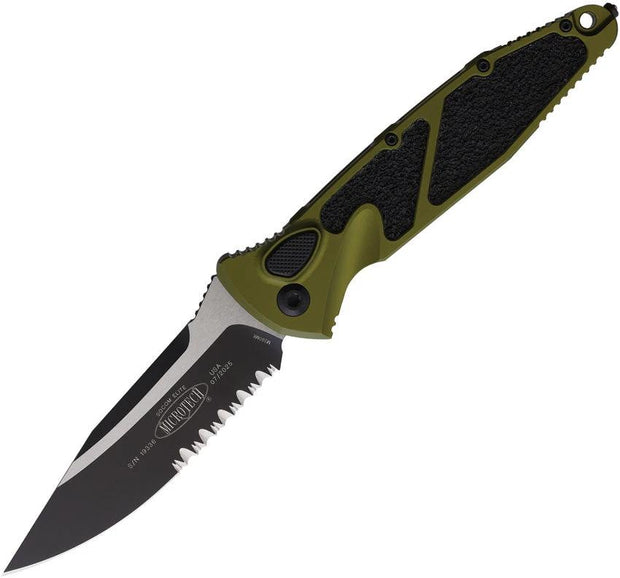 Microtech Socom Elite Buttonlock Automatic Knife OD Green 160A2OD Glass Breaker For Tactical Pros