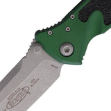 Microtech Socom Elite Linerlock Knife With Apocalyptic Finish Tanto Blade Emerald Green Aluminum Handle Tactical Pros by Microtech