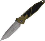 Microtech Socom Elite Linerlock OD Green Aluminum Handle Tactical Knife For EDC Enthusiasts With Apocalyptic Finish