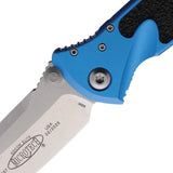 Microtech Socom Elite Linerlock Blue Aluminum Folder With Tanto Blade For Tactical Professionals by Microtech