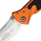 Microtech Socom Elite T E Linerlock Knife With Premium 4in Tanto Orange Handle Glass Breaker For EDC Enthusiasts by Microtech