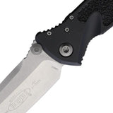 Microtech Socom Elite Knife Linerlock 16110 Stonewash Blade Black Aluminum Handle EDC Tactical by Microtech