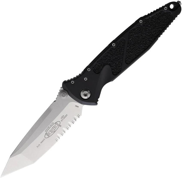 Microtech Socom Elite Linerlock Knife Premium Tactical EDC With Stonewash Partially Serrated Tanto Blade