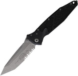 Microtech Socom Elite Linerlock Tactical Knife With Apocalyptic Finish And Partially Serrated Tanto For EDC Pros
