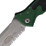 Microtech Socom Elite Knife Liner Lock Emerald Green Aluminum Handle Apocalyptic Tactical Finish Serrated Tanto by Microtech