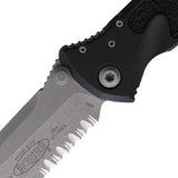Microtech Socom Elite Linerlock Tactical Knife With Apocalyptic Finish And Partially Serrated Tanto For EDC Pros by Microtech