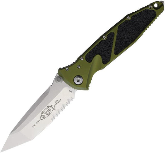 Microtech Socom Elite Linerlock OD Knife For Tactical Enthusiasts With Partially Serrated Tanto Blade