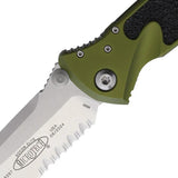 Microtech Socom Elite Linerlock OD Knife For Tactical Enthusiasts With Partially Serrated Tanto Blade by Microtech