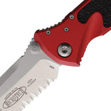 Microtech Socom Elite Knife Red Aluminum Handle Stonewash Tanto Blade For Tactical Professionals by Microtech