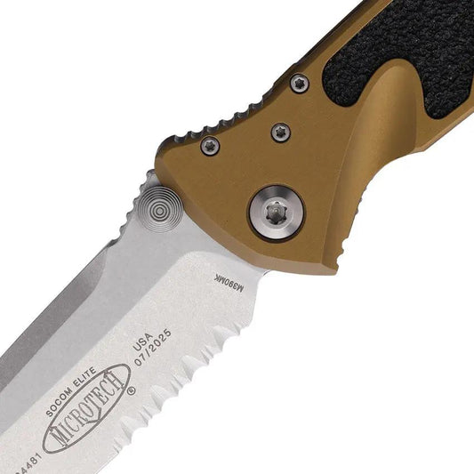 Microtech Socom Elite Linerlock Tactical Knife for EDC Enthusiasts with Stonewash Tanto Blade by Microtech