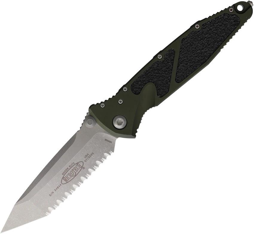 Microtech Socom Elite Linerlock Folding Knife AP 161-12APWL Durable Titanium Build For Tactical EDC Enthusiasts