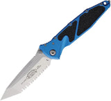 Microtech Socom Elite TE Linerlock Blue 16112BL Premium Serrated Tanto EDC Tactical Knife For Enthusiasts by Microtech