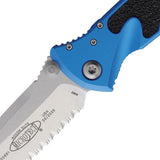 Microtech Socom Elite TE Linerlock Blue 16112BL Premium Serrated Tanto EDC Tactical Knife For Enthusiasts by Microtech