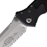 Microtech Socom Elite Linerlock Folding Knife For Tactical Pros 4 Inch Serrated Tanto Stonewash by Microtech