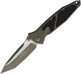 Microtech Socom Elite Linerlock Moss Green Cerakote Tanto 4in Blade for Tactical EDC Enthusiasts