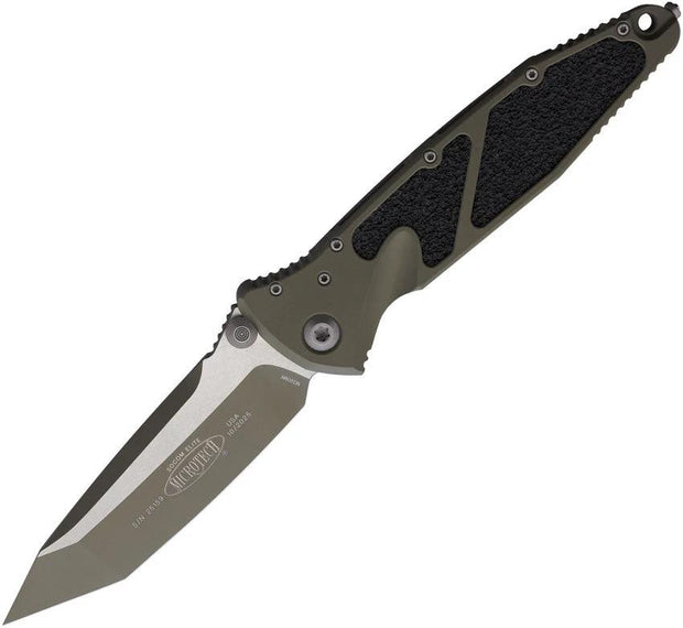 Microtech Socom Elite Linerlock Moss Green Cerakote Tanto 4in Blade for Tactical EDC Enthusiasts