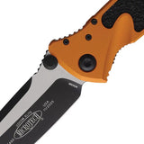 Microtech Socom Elite TE Linerlock Knife Two Tone Premium Tanto Blade Tangerine Aluminum Handle For Tactical EDC by Microtech