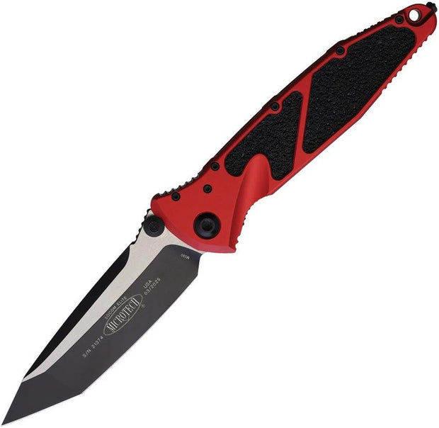 Microtech Socom Elite TE Linerlock Red Aluminum Handle Premium Two Tone M390 Tanto For EDC Enthusiasts