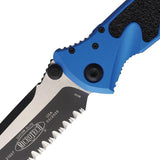 Microtech Socom Elite Linerlock Blue Serrated Tanto Knife For Tactical EDC Enthusiasts by Microtech