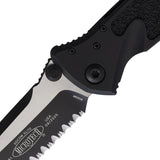 Microtech Socom Elite TE Linerlock Knife Black Aluminum Handle Four Inch Serrated Tanto Blade for Tactical Pros by Microtech