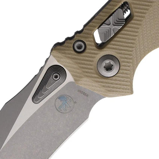 Microtech Amphibian SE Ram Lok Tan G10 Tactical EDC Knife With Apocalyptic Bohler M390MK Blade by Microtech