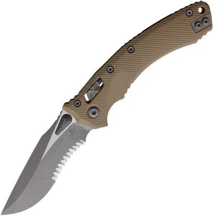 Microtech Amphibian Auto Knife Ram-Lok Tan With Bohler M390 Blade For EDC Enthusiasts Premium Tan G10 Handle by Microtech