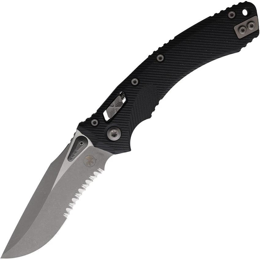 Microtech Amphibian SE Ram Lok EDC Knife Bohler M390MK Blade Apocalyptic Finish Black G10 by Microtech