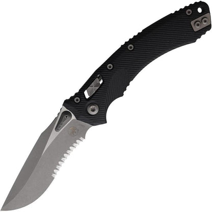 Microtech Amphibian SE Ram Lok EDC Knife Bohler M390MK Blade Apocalyptic Finish Black G10 by Microtech