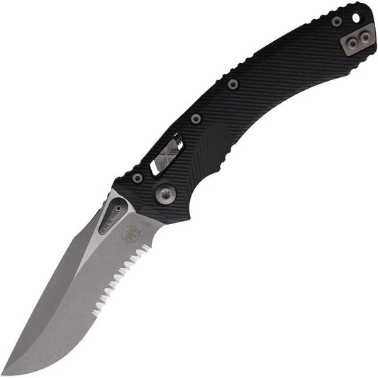 Microtech Amphibian SE Ram Lok EDC Knife Bohler M390MK Blade Apocalyptic Finish Black G10 by Microtech