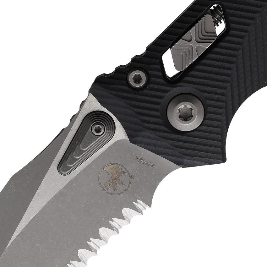 Microtech Amphibian SE Ram Lok EDC Knife Bohler M390MK Blade Apocalyptic Finish Black G10 by Microtech