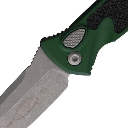 Microtech Auto Socom Elite Buttonlock Knife Emerald Green Aluminum Handle Automatic M390 Blade for Tactical Pros by Microtech