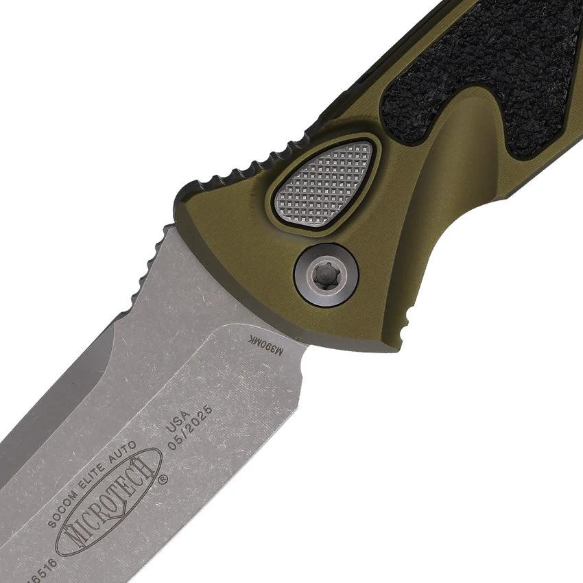 Microtech Auto Socom Elite Buttonlock Knife Automatic Opening M390 Tanto For Tactical Enthusiasts by Microtech