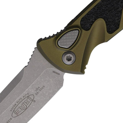 Microtech Auto Socom Elite Buttonlock Knife Automatic Opening M390 Tanto For Tactical Enthusiasts by Microtech