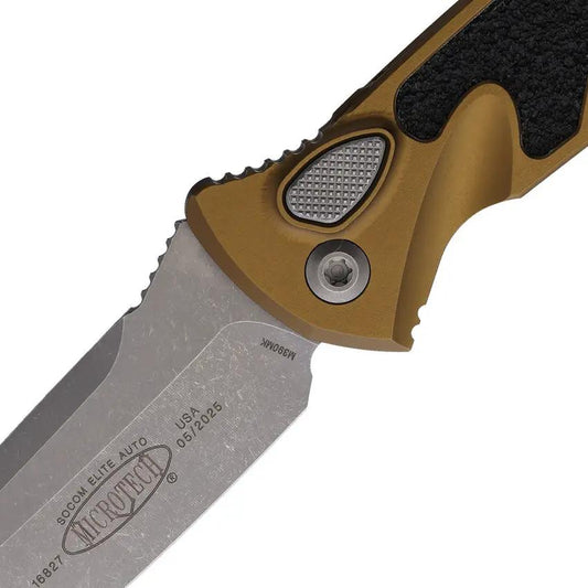 Microtech Auto Socom Elite Buttonlock Automatic Opening Tactical Knife For Collectors Premium Apocalyptic Finish by Microtech