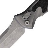 Microtech Auto Socom Elite Buttonlock Knife For EDC Enthusiasts Automatic Opening 4 Inch Tanto Weathered Aluminum Handle by Microtech